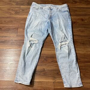 Old Navy Extra High Rise Straight Secret Smooth Pockets Jeans Blue Women's 16